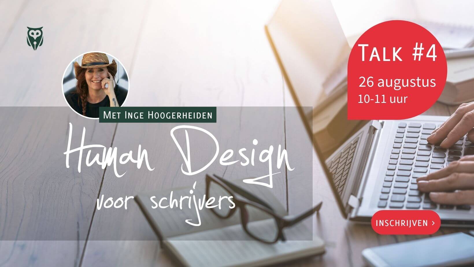 Schrijf je in voor de Book Talk met Inge Hoogerheiden over Human Design voor schrijvers